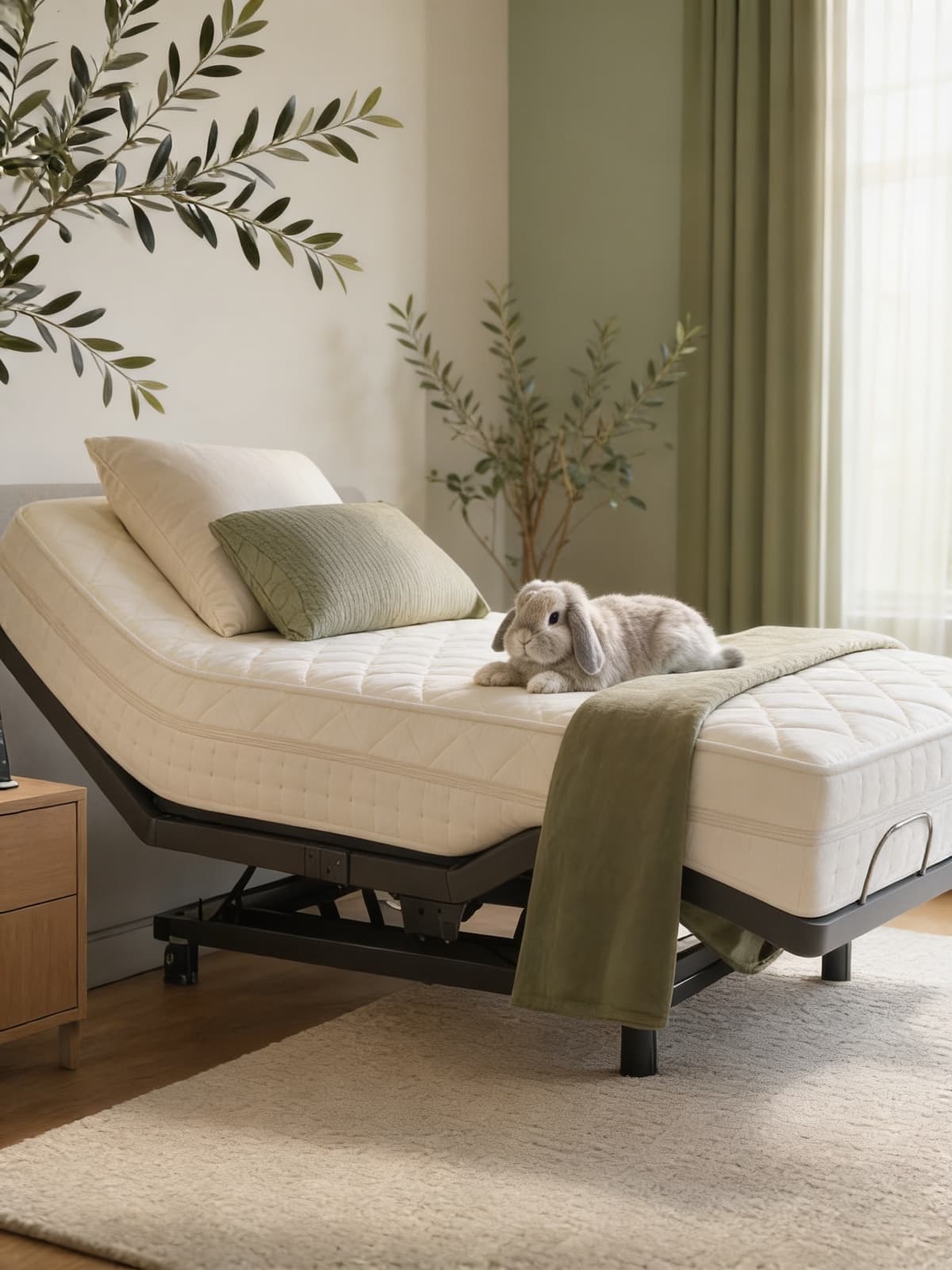 Latex Mattress — On the adjustable base
