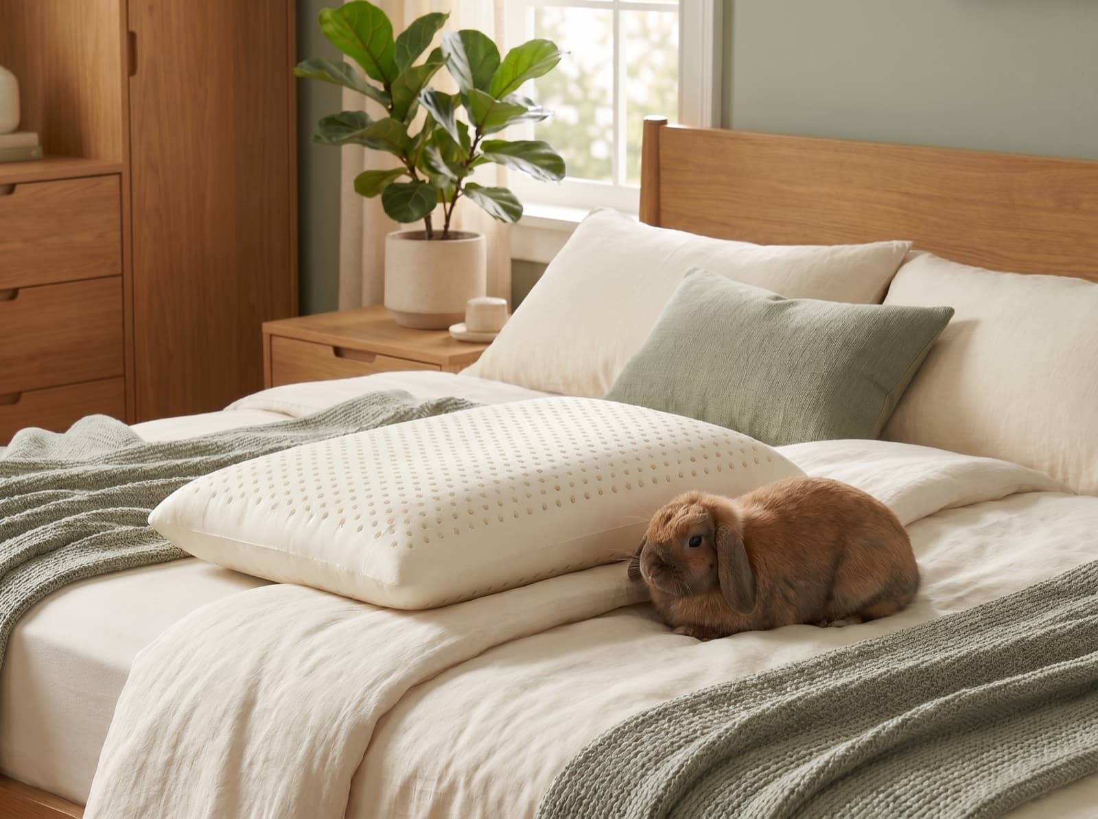 Kids Pillow — On the bed