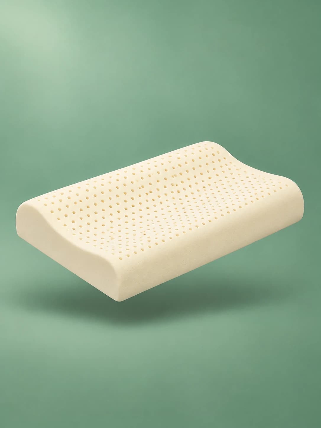 Contour Natural Latex Pillow — the bare perforated latex core